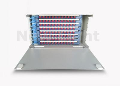 China FTTX / FTTH Fiber Optic Distribution Frame 19 Inch 96 Port Fiber Patch Panel for sale