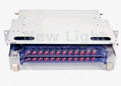 China Marco de distribución óptico blanco de ODF, 19 puerto del panel de remiendo de la fibra óptica de la pulgada ODF 24 en venta