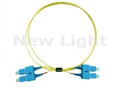 China SC SC Fiber Optic Jumper Cables SM DX 9-125 1.2mm Diameter For Data Test Equipment for sale