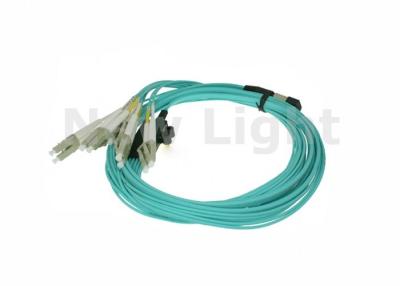 China 10 chaqueta MPO del cable LSZH de la base 3.0m m MPO MTP del metro OM4 12 al cable del LC en venta