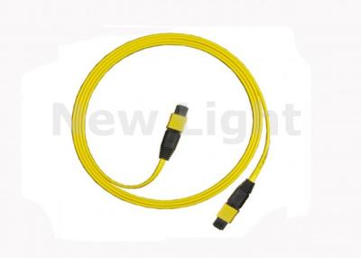 China 5 Meter 9 / 125 B Type MPO TO MPO Cable , 12 Core Single Mode Fiber Optic Cable for sale
