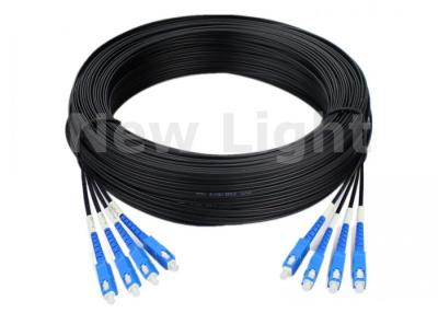 China 4 Core Single Mode Fiber Optic Cable Singlemode Duplex , 100M G657A SC Fiber Optic Cable for sale