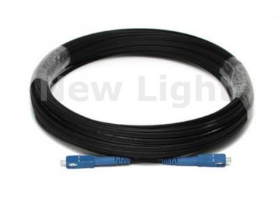 China cabo de remendo simples da fibra da manutenção programada do SC 10M, cabo de fibra ótica preto da cor FTTH à venda