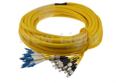 China Indoor 12 Core Single Mode Fiber Optic Cable / LC FC Patch Cord With Good Durability for sale