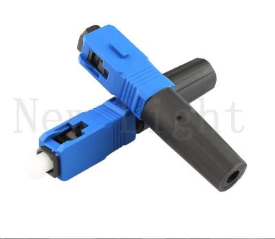China ISO UPC Model Quick Assembly Connector 90N Tensile Strength For 0.9 / 2.0 / 3.0 Cable for sale