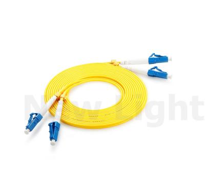 China LC-LC Connector Single Mode Fiber Optic Cable 3.0mm Lszh Duplex Fiber Yellow Cable for sale