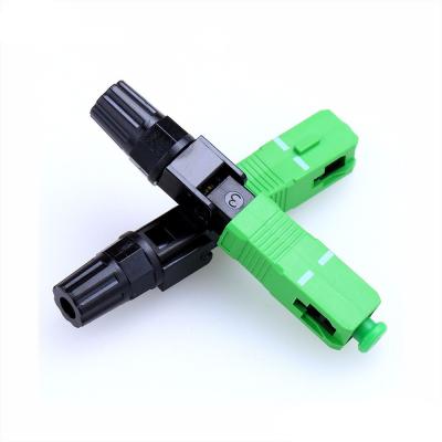 China SC APC Fiber Optic Fast Connector 90N Tensile Strength For Patch Cable for sale
