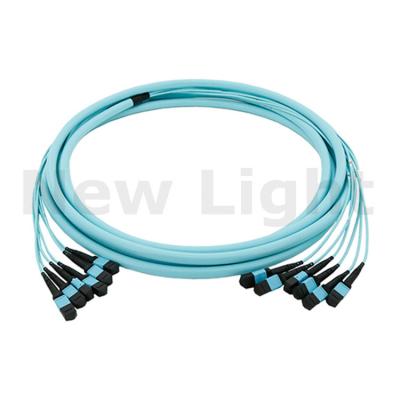 China MPO - MPO male / female fan out MPO MTP cable single mode optical fiber patch cord for sale