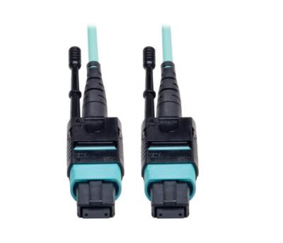 China 12 Core MPO / MTP  High Density Push Pull tab  Fiber Patch Cord Female Connectorl for sale