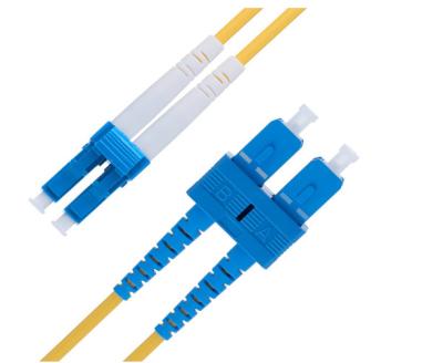 China Duplex 9 Ft  LC To SC Single Mode Fiber Patch Cable 2.0 Mm OS1 Series for sale