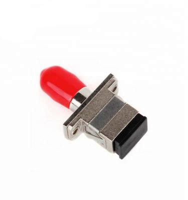 China ST - SC Fiber Optic Cable Adapter Metal Material Square Cutouts For CATV / FTTH for sale