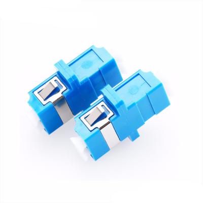 China Blue Color Fiber Optic Connector Adapters Multi Mode With Ears Welded Type for sale