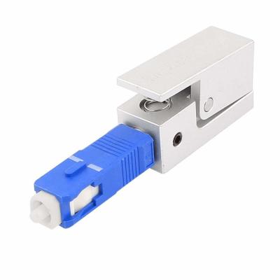 China SC Square Bare Fiber Optic Cable Adapter 9 / 125 Metal Material Single Mode for sale