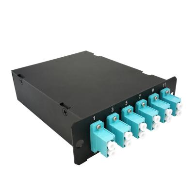 China MPO MTP Mulit Mode Fiber Optic Cassette Module Metal Material Box 12 Fiber for sale