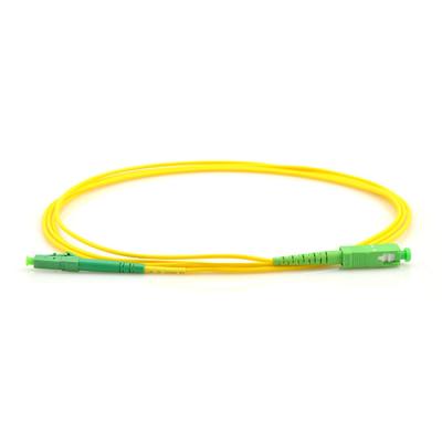 China SC amarelo do verde do sc lc do cabo de remendo da fibra ótica de FTTH 5M modo do cabo do LC 2,0 ao único à venda