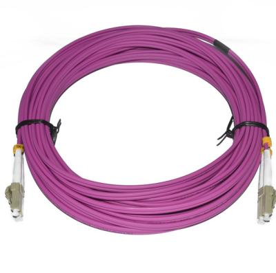 China PVC Material Fiber Optic Patch Cord 10 Meter Length LC DX MM 2.0 Diameter For CATV for sale