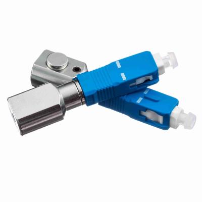 China Bare Fiber Optic Adapter SC Connector Fiber Optic Couplers Metal Material UPC for sale