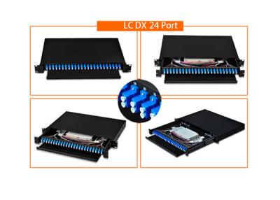China 1u Fiber Optic Patch Panel Cold Plate Spray Molding Square Hole Single Module for sale