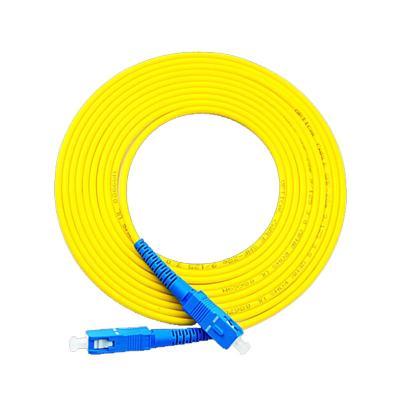 Chine La corde de correction de fibre optique blindée mène la couleur Sc-Sc jaune recto à vendre