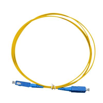 China SC Optical Fiber Patch Cord Simplex 9/125 SM 1310 / 1550 Wavelength 2.0 Jumping Cable for sale