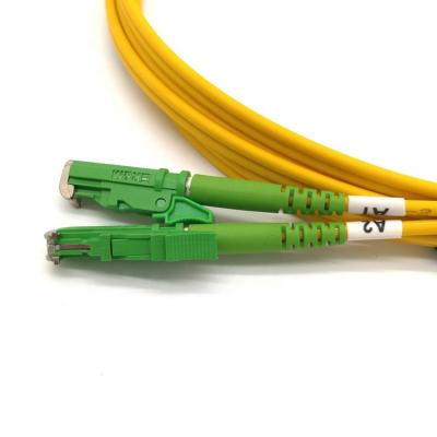 China LSZH Optical Fiber Patch Cord E2000 9/125 SM Connectors Duplex Cable for sale