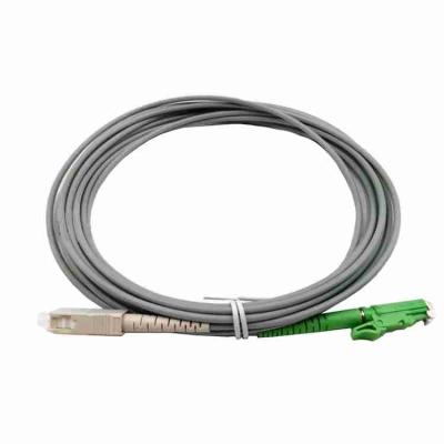 China E2000 To SC FC Armored Patch Cord Green Color E2000 Stainless steel Fiber Optic Cable for sale