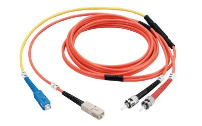 China SC / ST Fiber Optic Patch Cord 62.5/125 MM Conditioning Single Mode G652D Cable for sale