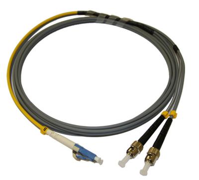 China Armored Fiber Optic Patch Cord 62.5/125 MM ST Conditioning Single Mode LC Connector for sale