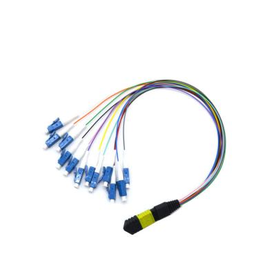 Cina 12 il cavo a fibre ottiche del cavo Om2 del connettore MPO MTP della fibra collega la cassetta della fibra di Mpo in vendita