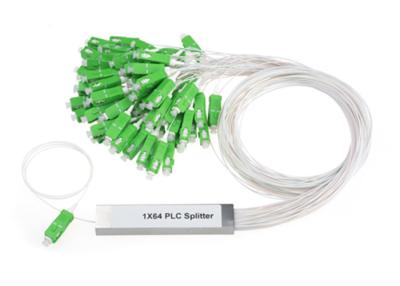 China Passive Fiber Optic Splitter 1 In 64 Out Mini Type PLC 1x64 With SC Connector for sale