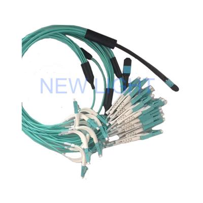 China 5m MPO Female Connector To LC Duplex OM4 (OM3)50/125 Multifiber Jumper for sale