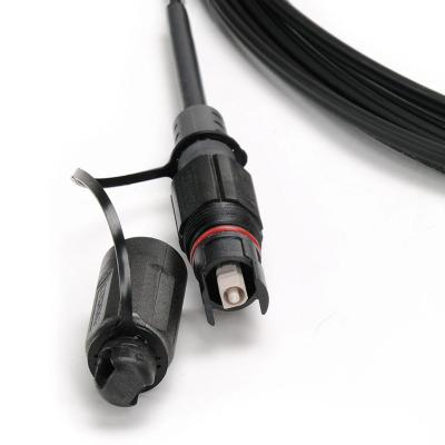 China WaterProof Drop Cable SC Multimode Fiber Optic Patch Cord OM3 Simplex Fiber Cable for sale