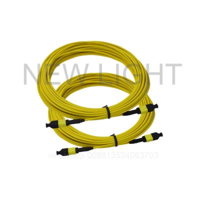 China 3.0 Mm MPO To MPO Single Mode Cable / 12 Core Multimode Fiber Optic Cable for sale