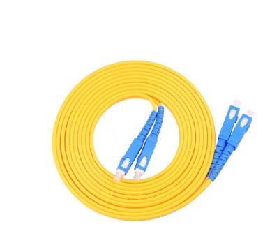 China Blue Duplex Fiber Cable / SC UPC Single Mode 1310nm SC Fiber Optic Patch Cord for sale