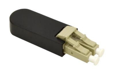 China LC MM 62.5/125 Duplex Fiber Optic Loopback Beige Color LC Connectors With Clip for sale