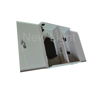 China Metal Wall Mounted Indoor Outdoor Fiber Optic Distribution Box 24 Cores Cabinet for sale