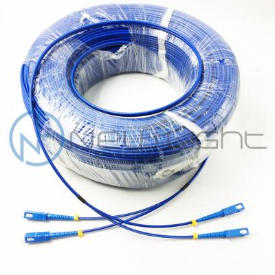 China Anti Rat Bit Single Mode G652D PVC 50M Optical Fiber Patch Cord for sale
