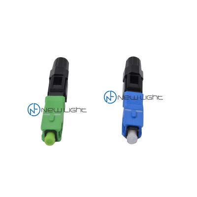 China Field Installable 90N 2.0mm SC UPC Optical Cable Connector for sale