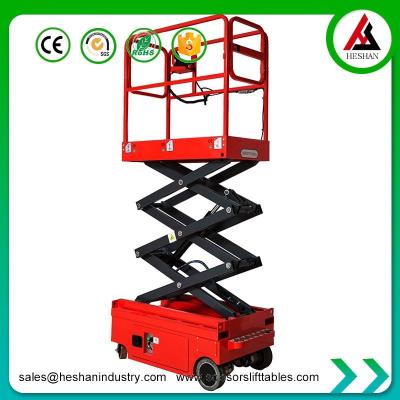 China Industrial Mobile Electric Hydraulic Scissor Lift Self Propelled 3.9M 300kg for sale