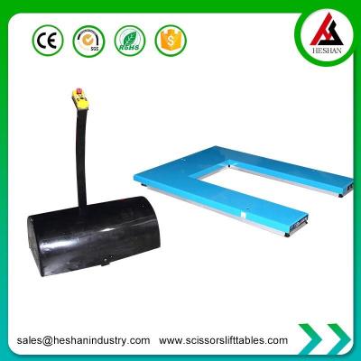 China 1500KG U Type Economic Electric Hydraulic Hand Pallet Lift Table for sale