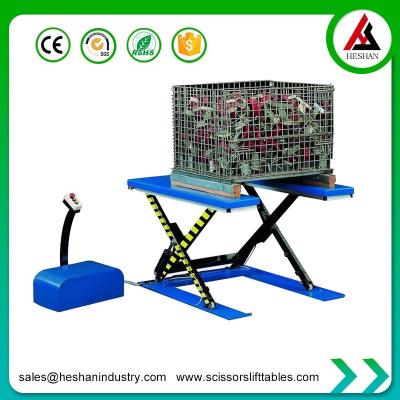 China Electric Low Profile Scissor Lift Jack Hydraulic Platform With Pallet for sale