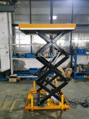 China 1 Ton Portable Scissor Lift Table Electric Hydraulic Air Lifting Jack Customized for sale