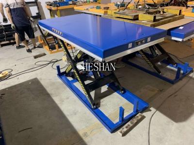 China Carbon Steel Scissor Lift Table Foot Control 1000kg Hydraulic Lift Work Table for sale
