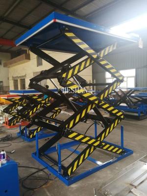 China Custom Warehouse 2 Ton Industrial Platform Hydraulic Scissor Lifter Tables for sale