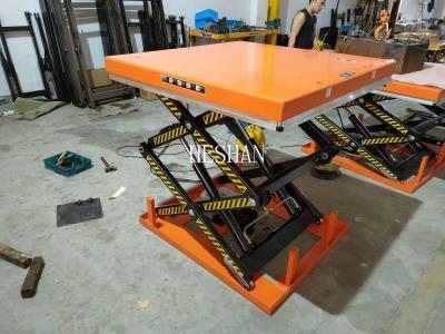 China Manual Scissor Lift Table Hydraulic 1000kg 1 Ton Low Fixed Customized for sale