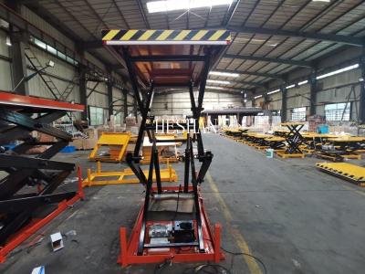 China 3 m stationäre hydraulische Hubtische mit drei Scheren, 4000 kg Tischhubmechanismus zu verkaufen