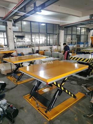 China Elektrische Presto schaarheftafel 1 ton hydraulische lage profiel elektrische heftafel Te koop