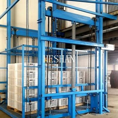 China 5 Ton 10 Ton Cargo Lift Elevator Guide Rail Hydraulic Hoist Goods Lift for sale