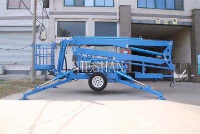 China 16m hydraulische gegliederte Towable DieselTragfähigkeit des Boom-Aufzug-200kg zu verkaufen