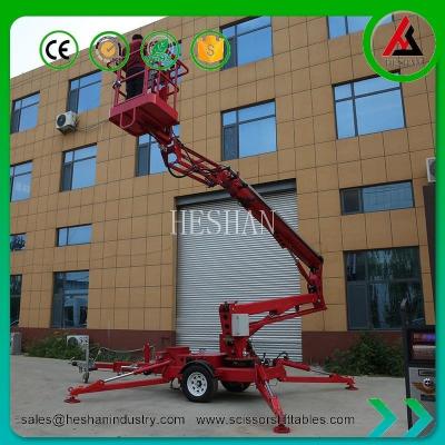 China Towable Aerial Boom Lift Telescopic Lifter Boom Lift Access Platform For Construction for sale